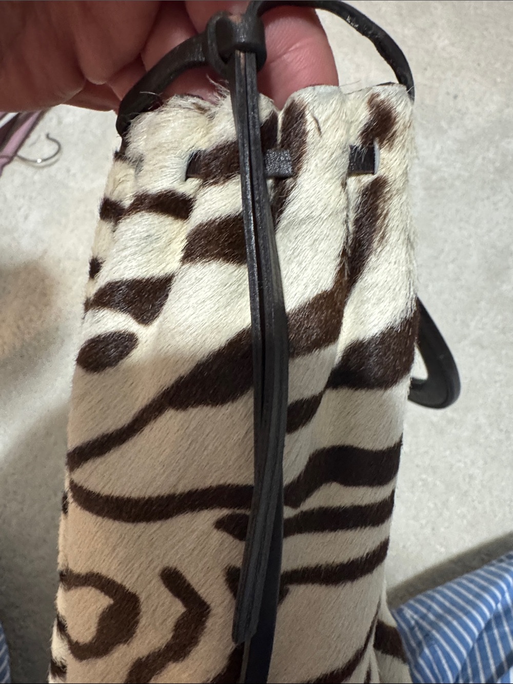 Rare vintage Prada Zebra Print pony hair Top-Handle bag - Picture 15 of 16